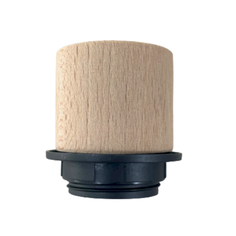 Accessoire pour abat-jour -  KIT Douille E27 - Cylindrique - Bois et noir