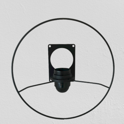 Accessoire pour abat-jour - Plaque de fixation murale pour appliques murales (à relier avec une douille) - Blanc