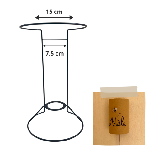 Applique - applique murale - Tube - Ø 15 H 25 cm