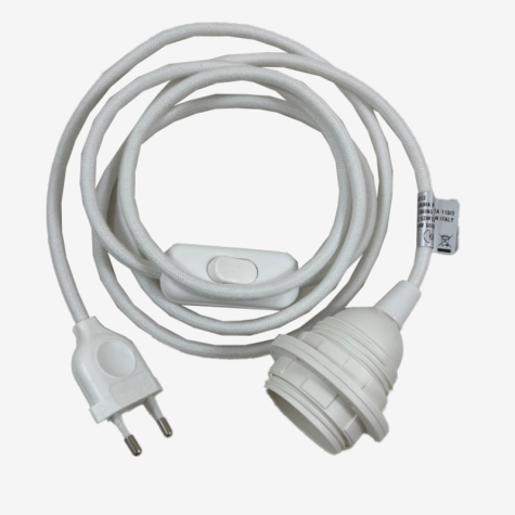 Baladeuse - Cordon électrique baladeuse avec INTERRUPTEUR  et DOUILLE - Blanc - longueur 1.80 M