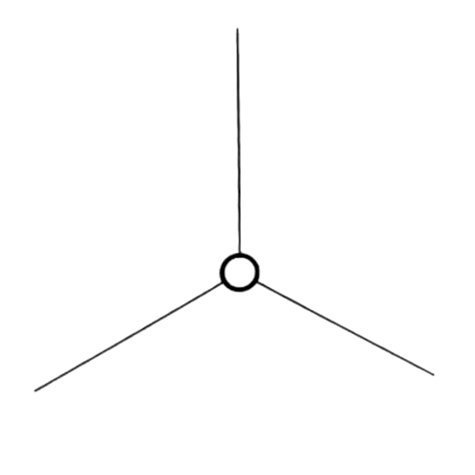 Carcasse abat-jour - Croisillon 3 branches - Bague E27