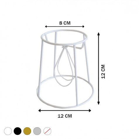 Carcasse abat-jour Tendu Pince Flamme T12