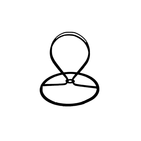 Carcasse d'abat-jour - Pince Ronde ⌀  8 cm