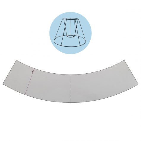 Dessin de gabarit sur FEUILLE pour carcasse d'abat jour - EMPIRE 40 cm