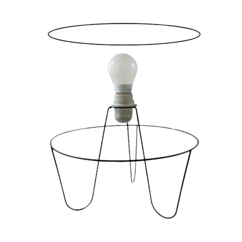 Jeux - Pied pour lampe à poser - Hauteur 22 cm et cercle 30 cm