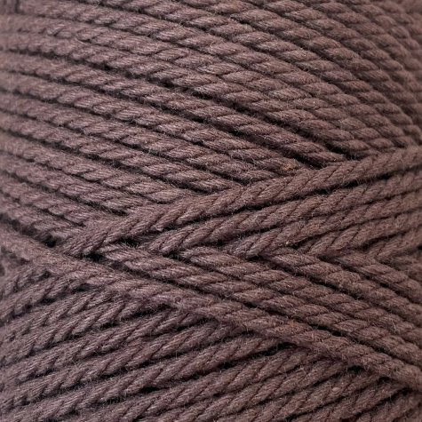 Habillage  - fil de coton Macramé - 2 mm - Chocolat / 100 M -