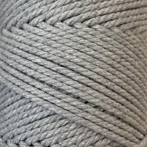 Habillage  - fil de coton Macramé - 2 mm - Gris souris / 100 M -