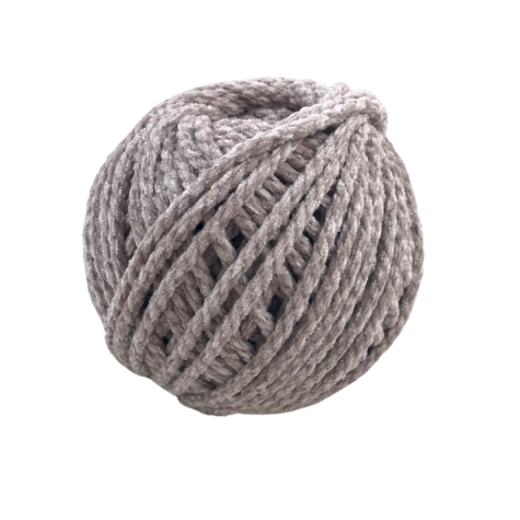 Habillage  - fil de coton Macramé velours - 3 mm - Couleur Rose / 50 M