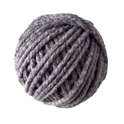 Habillage  - fil de coton Macramé velours - 3 mm - Couleur violine / 50 M