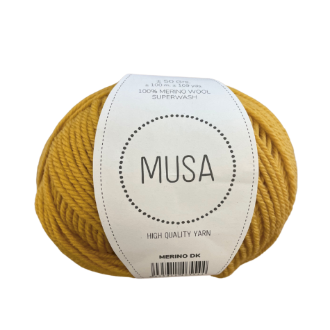 Habillage  - Laine mérinos épaisse ≈  2mm - DK  - Jaune moutarde / 100 M