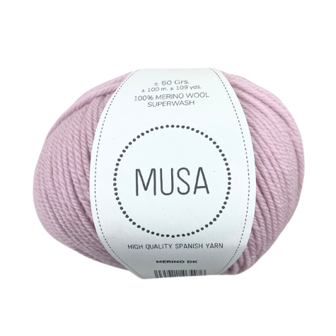 Habillage  - Laine mérinos épaisse ≈  2mm - DK  - Rose bébé / 100 M