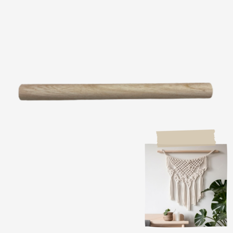 Loisirs créatif -  Bâton en bois - macramé/ décoration murale - 40 cm