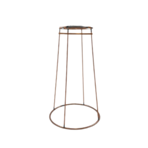Pied de lampe conique (moon) - base cercle - Hauteur 21 cm