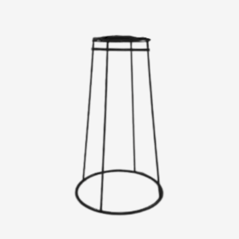 Pied de lampe conique (moon) - base cercle - Hauteur 21 cm