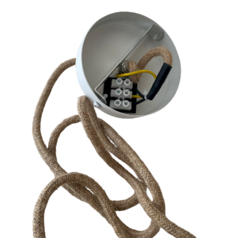 Cordon de suspension naturel et blanc - 1.50 M