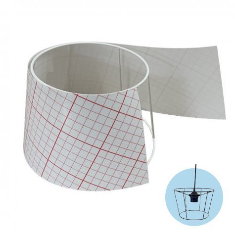 Accessoire pour abat-jour - découpe polyphane adhésif blanc 30/100 - D20