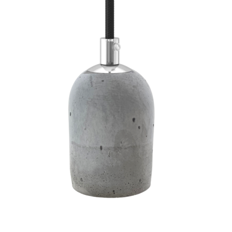 Accessoire pour abat-jour -  KIT Douille E27 - Béton - Gris (pour ampoule déco)