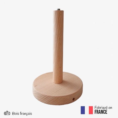 Accessoire pour abat-jour - Pied de lampe en bois "FARO 150" - Hêtre des Vosges - hauteur totale 25 cm
