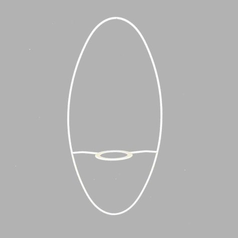 Applique - applique murale - Ovale  32/15.5 cm