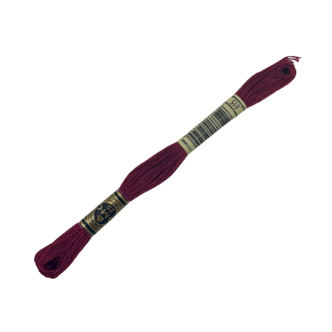 Broderie - Echevette de fil mouliné à broder- 8 M - DMC - bordeaux
