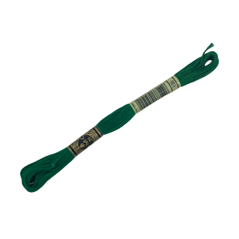 Broderie - Echevette de fil mouliné à broder- 8 M - DMC - Vert bouteille