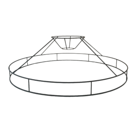 Carcasse abat-jour - Carcasse à bandeau pour suspension - 50 cm
