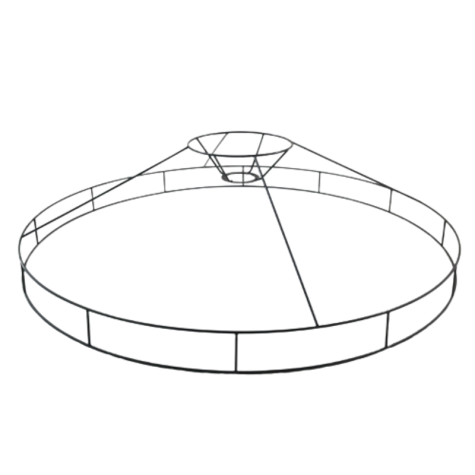 Carcasse abat-jour - Carcasse à bandeau pour suspension - 60 cm