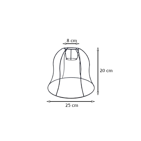 Carcasse abat-jour - Carcasse Cloche Ø 25