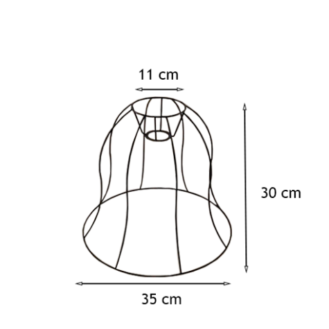 Carcasse abat-jour - Carcasse Cloche Ø 35