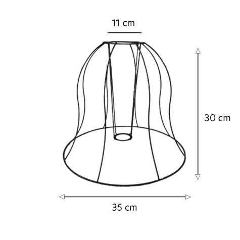 Carcasse abat-jour - Carcasse cloche Ø 35 pour pieds de lampe