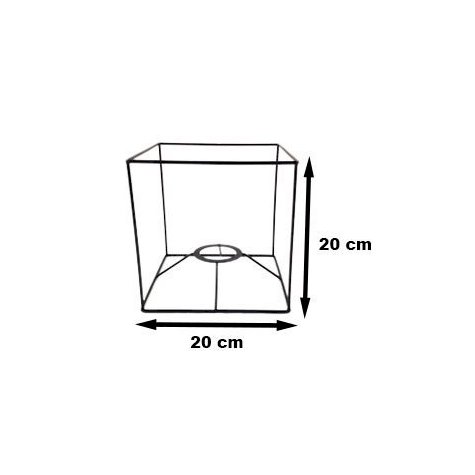 Carcasse abat-jour - Carcasse cubique - 20 cm x 20 cm