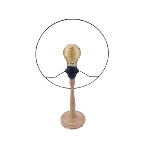 Carcasse abat-jour - Carcasse cylindrique plate eclipse - diamètre 30 cm - Pour pied de lampe