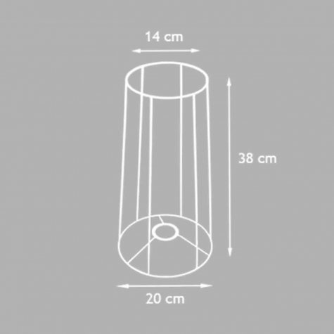 Carcasse abat-jour - Carcasse tube - Pour pied de lampe