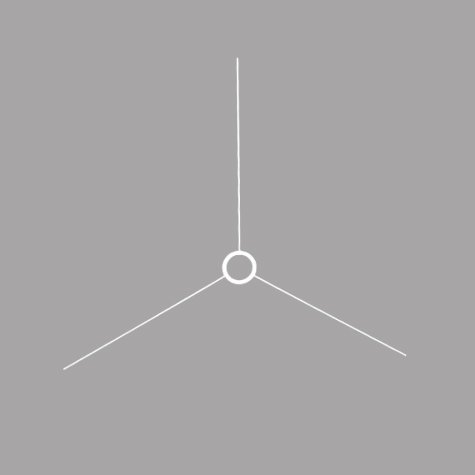 Carcasse abat-jour - Croisillon 3 branches - Bague E27