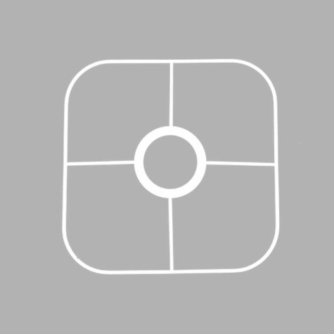 Carcasse abat-jour - Fixation carré coins arrondis 15