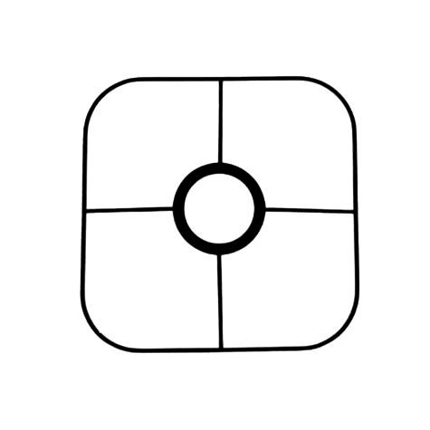 Carcasse abat-jour - Fixation carré coins arrondis 20