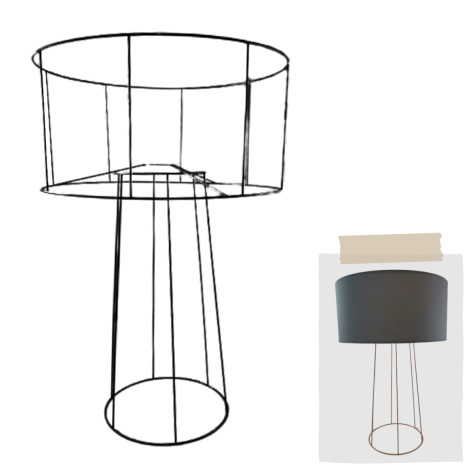 Carcasse abat-jour - Lampe à poser - BOHO- H52