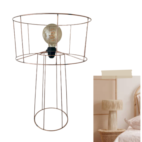 Carcasse abat-jour - Lampe à poser - BOHO- H52