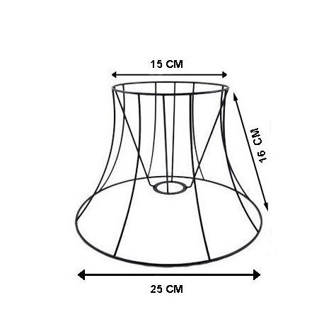 Carcasse abat-jour - Pagode Conique 25 cm