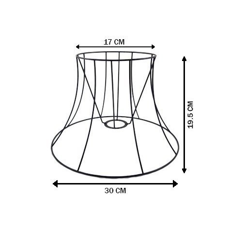 Carcasse abat-jour - Pagode Conique ⌀30 cm