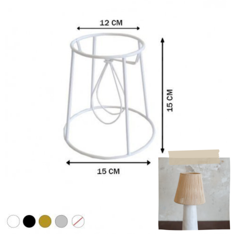 Carcasse abat-jour Tendu Pince Flamme T15