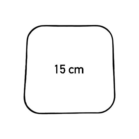 Carcasse d'abat jour - Carré nu coins arrondis 15