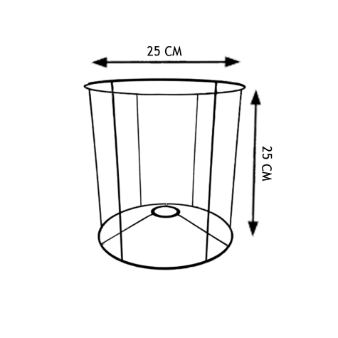 Carcasse d'abat-jour -  Cylindrique - C25H25