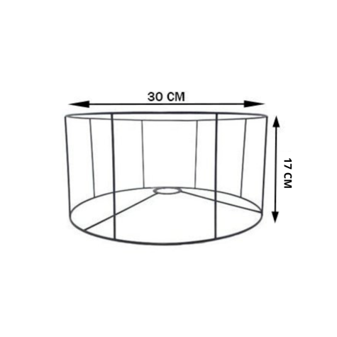 Carcasse d'abat-jour - Cylindrique C30 - 30x17