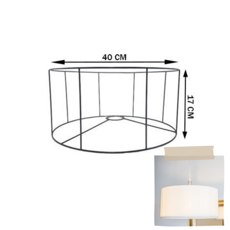 Carcasse d'abat-jour - Cylindrique C40 - 40x17