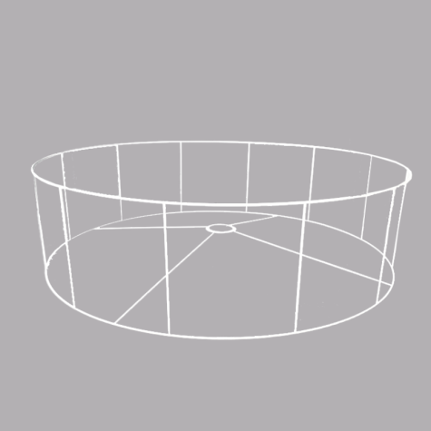 Carcasse d'abat-jour - Cylindrique C60 - 60x17