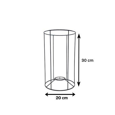 Carcasse d'abat-jour - Cylindrique CC20 - ⌀ 20 / Hauteur 30 cm