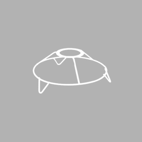 Carcasse d'abat-jour - Fixation pour abat-jour 12 cm pieds en V