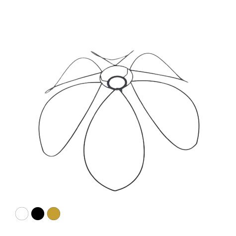 Carcasse d'abat-jour -  nénuphar 48 cm pour suspension