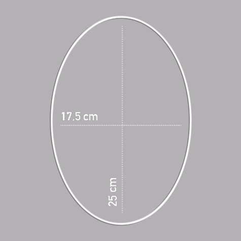 Carcasse d'abat-jour - OVALE NU 25